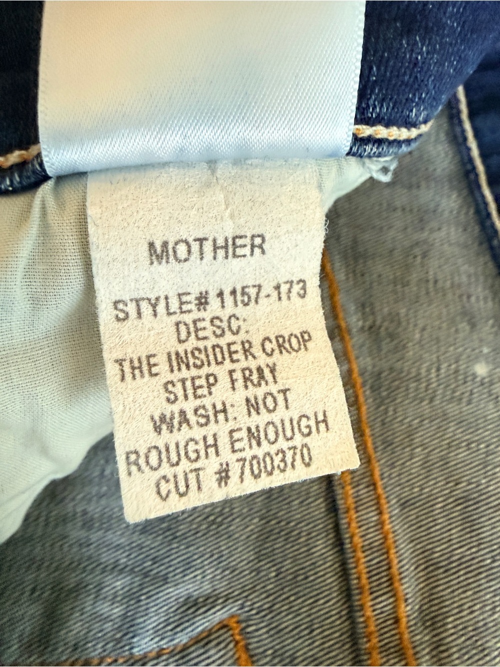MOTHER The Insider Crop Step Fray Jeans Not Rough Enough Size 32 Like New - Picture 12 of 16